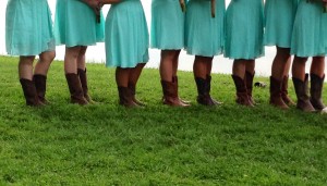 bridesmaids in boots