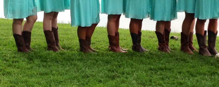 bridesmaids in boots